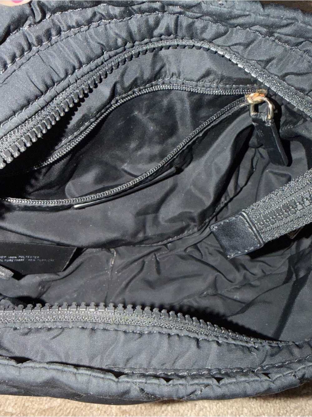 Marc Jacobs Black Quilted Belt Bag with Striped Strap - Picture 2 of 2